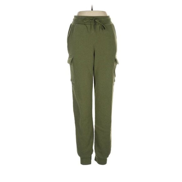 Better Together Pants - Better Together New High Rise Solid Olive Green Sweat Cargo Pants Small